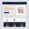 Weight measurement flat landing page website template. Distance measurement, calculator, hygrometer. Web banner with