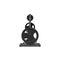 Weight Plate Rack Tree on white. Front view. 3D illustration