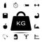 The weight, poise, bob icon. Simple glyph vector element of gym icons set for UI and UX, website or mobile application