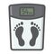 Weight scale filled outline icon, fitness