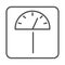 Weight scale measuring equipment line icon design