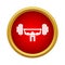 Weightlifter icon, simple style