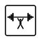 Weightlifter lifts icon, figure,