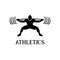 Weightlifter Vector Icon. gym and fitness athletic icon