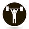 Weightlifter. Vector person. Vector icon