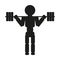 Weightlifter. Vector silhouette against white background