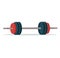 Weightlifting barbell isolated vector illustration