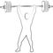 Weightlifting, dumbbell training icon of a set