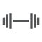 Weightlifting glyph icon, gym and sport, barbell