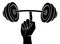 Weightlifting Hand Finger Holding Barbell Concept