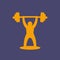 Weightlifting icon, logo element