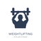 Weightlifting icon. Trendy flat vector Weightlifting icon on white background from Gym and fitness collection