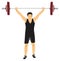 Weightlifting Sport an athlete lifting a barbell loaded