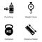 Weightlifting Tools glyph Vector Pack