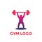 Weightlifting vector logo element