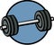 Weights barbell illustration