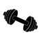 Weights for training. Metal training tools.Gym And Workout single icon in black style vector symbol stock illustration.