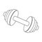 Weights for training. Metal training tools.Gym And Workout single icon in outline style vector symbol stock illustration