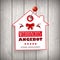 Weihnachten House Price Sticker Wood Pin