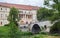 Weimar castle unesco Ilm river bridge park view Germany