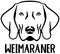 Weimaraner head with name