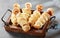 Weiner Mummies Wrapped in Pastry on Tray