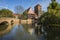 Weinstadel House and the Hangmans Tower in Nuremberg