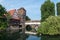 Weinstadl at the river Pegnitz in the old town of Nuremberg, Ger