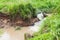 Weir in the cultivated area