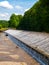 Weir on Jizera river near Dolanky, Turnov, Czech Republic