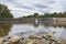 Weir in the River Ardeche in France