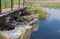 Weir on small river Kilchen in Ukraine