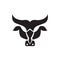 Weird face black cow logo design, vector graphic symbol icon illustration creative idea