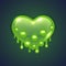 Weird Green Slime Heart Icon