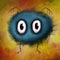 Weird Hairy Eyeball Monster Alien Character Cartoon Illustration for Children`s Stories