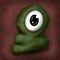 Weird Hairy Eyeball Monster Alien Character Cartoon Illustration for Children`s Stories