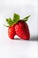 Weird strawberry isolated on white background