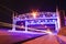 Weird toll gate with purple lights on South African road