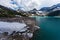 Weissee in Alps, lake in Austrian mountains