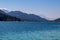 Weissensee - Scenic view of east bank of alpine lake Weissensee in Gailtal Alps, Carinthia, Austria