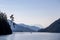 Weissensee - Scenic view of east bank of alpine lake Weissensee in Gailtal Alps, Carinthia, Austria