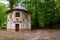 Wejherowo, Pomorskie / Poland - May, 23, 2019: Historic buildings in a park near Wejherowo. Kalwaria Wejherowska - a historic