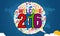 Welcome 2016 with colorful icons