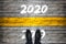 Welcome 2020 - Goodbye 2019 - Start Concept