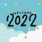 Welcome 2022 word on star sky illustration