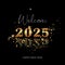 Welcome 2025. Happy New Year Instagram post or greeting card. Vector illustration