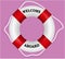 `Welcome Aboard` red lifebuoy