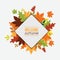 Welcome autumn vector background sesonal template