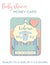 Welcome baby boy- Baby shower greeting card. Baby gift card, money card template.