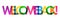 WELCOME BACK colorful overlapping letters vector banner